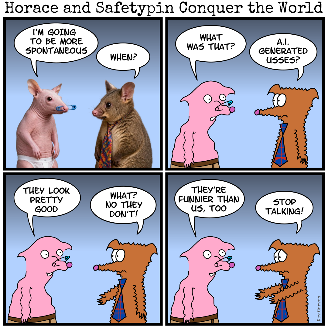 Horace and Safetypin comic strip